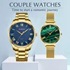 Curren Fashion Couple Watch For Men And Women 2022 Luxury Brand Stainless Steel Waterproof Quartz Gold Lovers Wrist Watches 2022 2