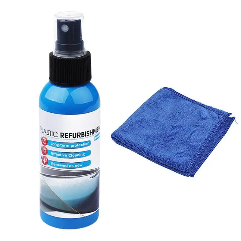 

Car Dashboard Restorer With Fine Fiber Towel 100ml Interior Coating Agent Car Detailing Cleaner Agent Spray For Air Outlet