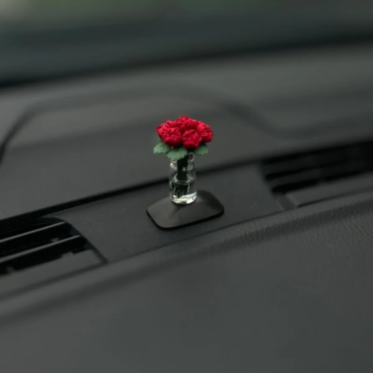 Simpatica decorazione interna per auto Mini vaso di girasole rosa Ornamenti decorativi per console centrale automatica per accessori regali per auto