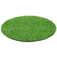 Manhole Cover Decoration Lawn Round Rug Fake Grass Artificial Outdoor for Patio Mat Plastic Simulated Table 1