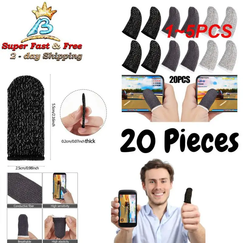 1 ~ 5Pcs Gaming Finger Sleeve King Glory Eat Chicken Mobile Screen Controller Di Gioco Guanti Antisudore Pubg Cod Assist Artefatto