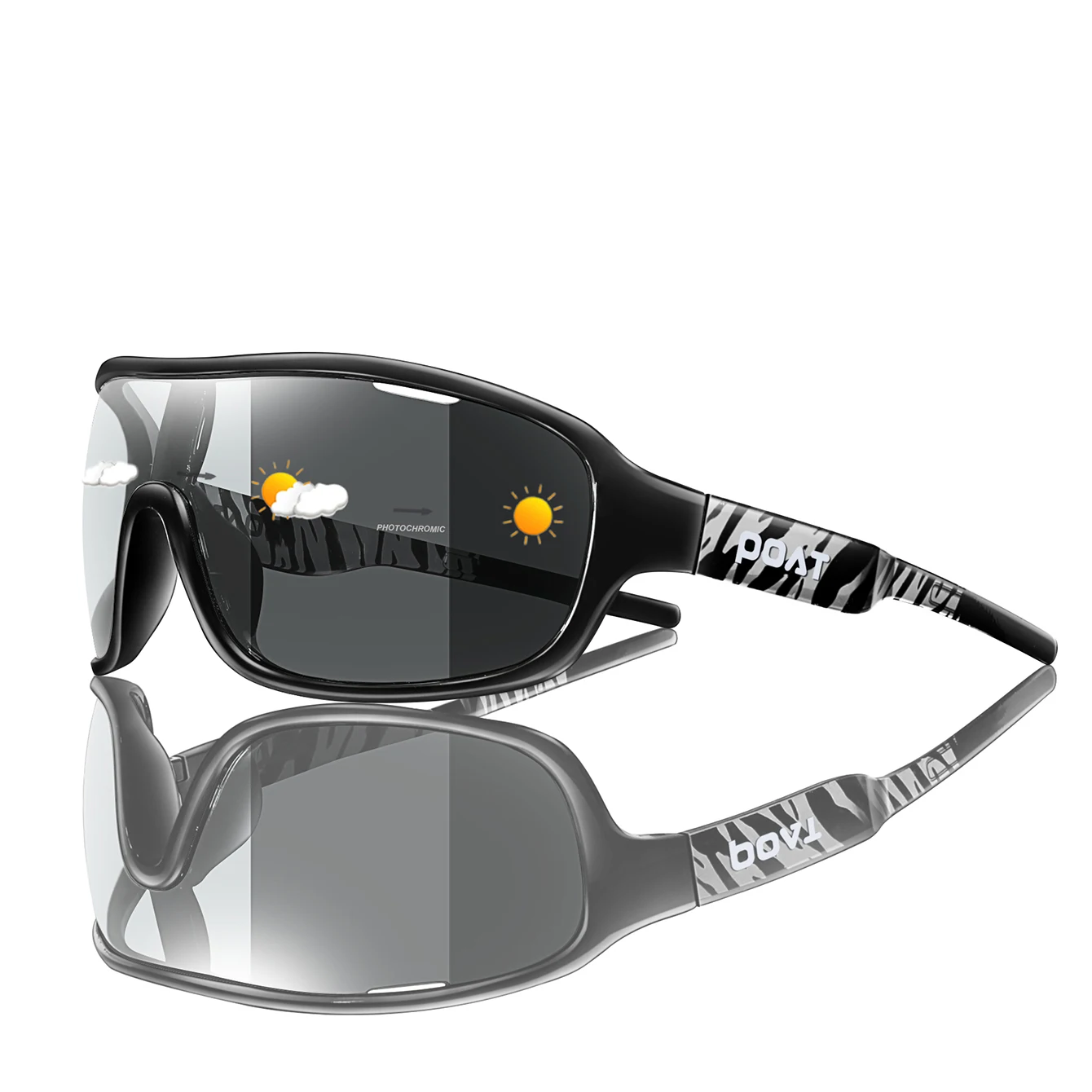 Photochromic Fishing Sunglasses For Men And Women Outdoor Road Sports Cycling Running, Hiking Windproof Goggles