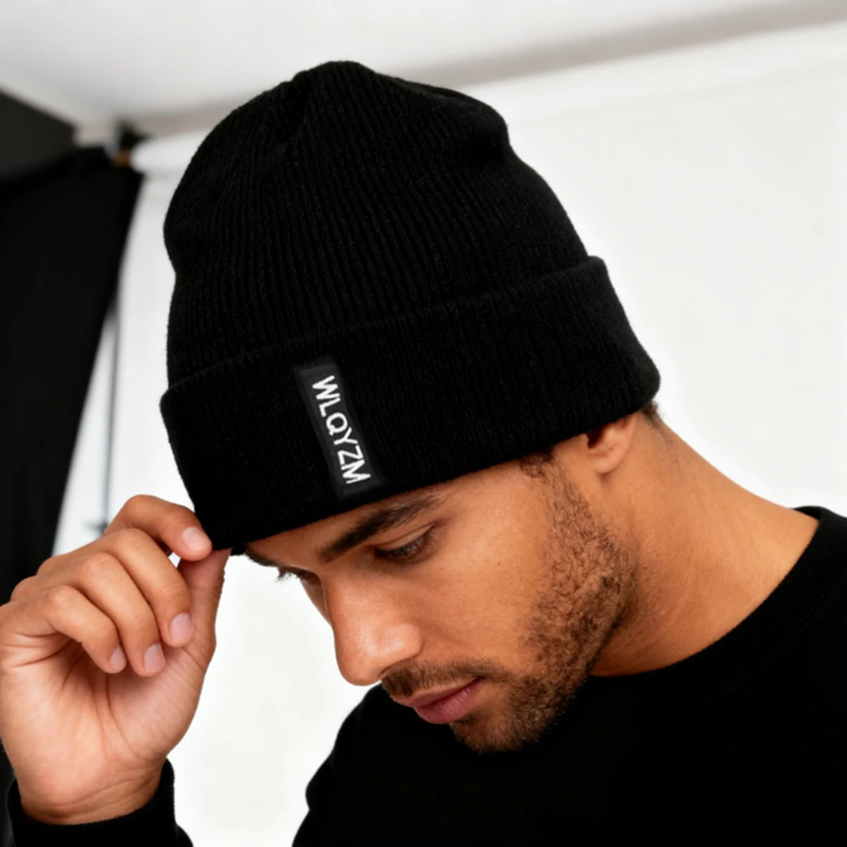 Korean Style Autumn and Winter Knitted Hat for Men, Vintage Embroidered Letter Hip-Hop Warm Knit Hat for Women, Trendy Cold Weather Hat for Sports and Outdoor Activities