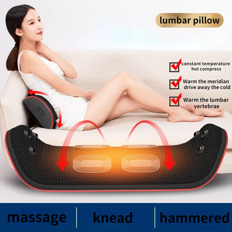 Electric Lumbar Traction Device Waist Back Relaxation Massager Lumbar Spine Support Vibration Relieves Waist Pain Body Fatigue