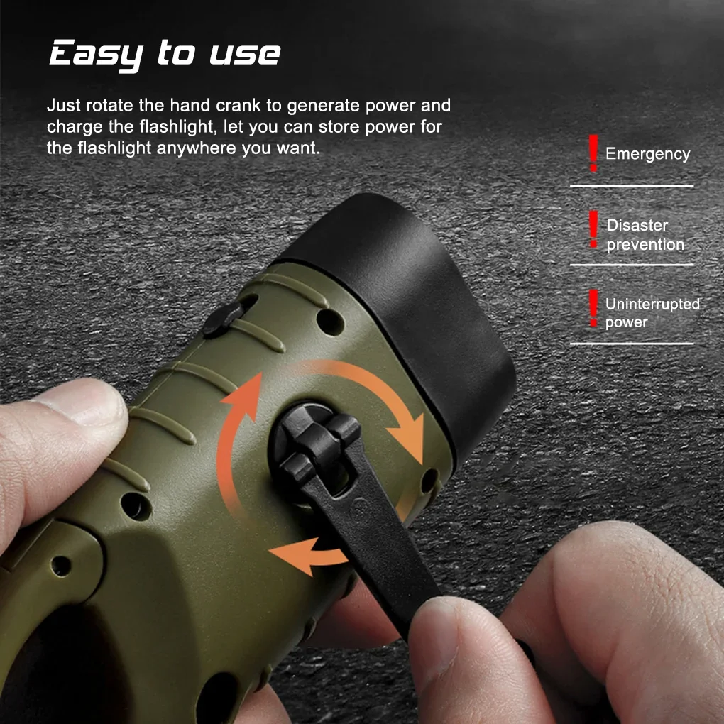 Solar Hand Crank Flashlight 5