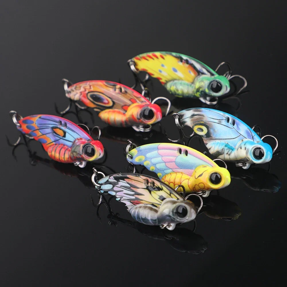 Bionic Butterfly Metal VIB Bait 8g/4.3cm 15g/5.5cm Vibration Spoon Baits Bass Fishing Lure Cicada Lure Vib Artificial Hard Lures