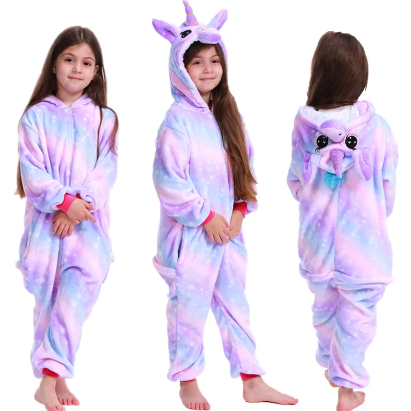 Kids Unicorn Anime Cosplay Costumes Jumpsuit Kigurumi Animal Pajamas Children Hooded Sleepwear Halloween Boys Girls Onesies cosplay costumes,children pajamas,kigurumi pajamas