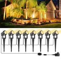 8LEDS 3000K Outdoor Spotlight Landscape Decoration IP65 Waterproof Garden Light for Tree 220V Pathway Yard Lawn Ground Spotlight 2