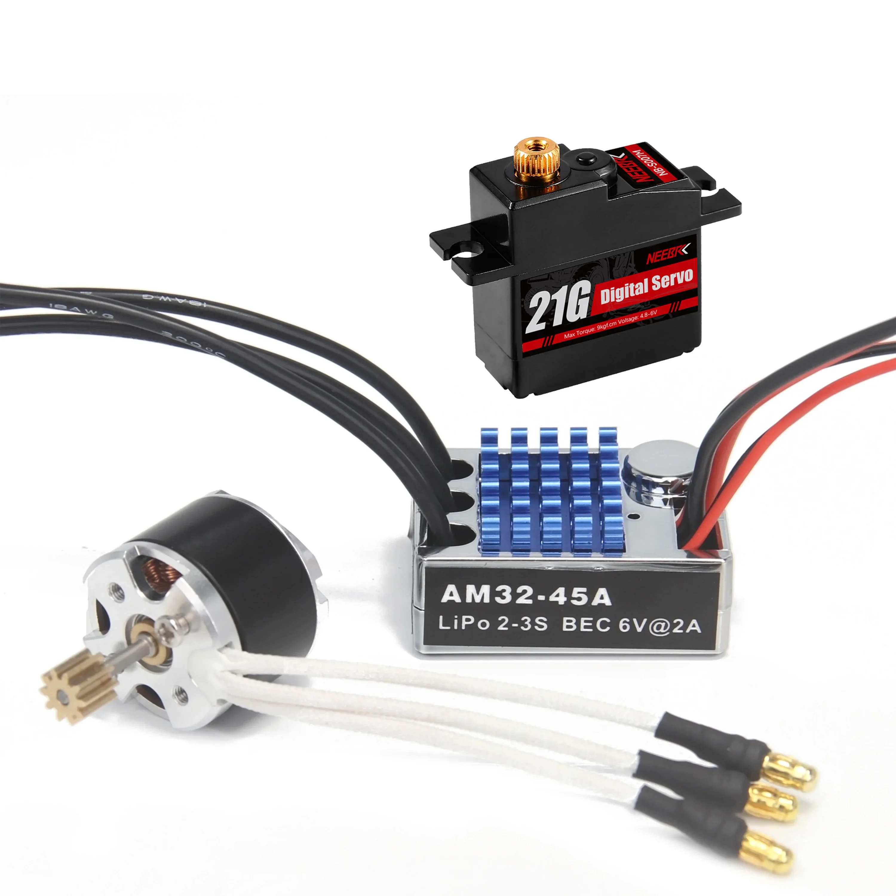NEEBRC 2322 2600KV Außenläufermotor AM32 45A ESC 21g Servo für 1/12 RC Car Crawler Monster MN99S MN82 Modell Upgrade Power Teile – Detail 4