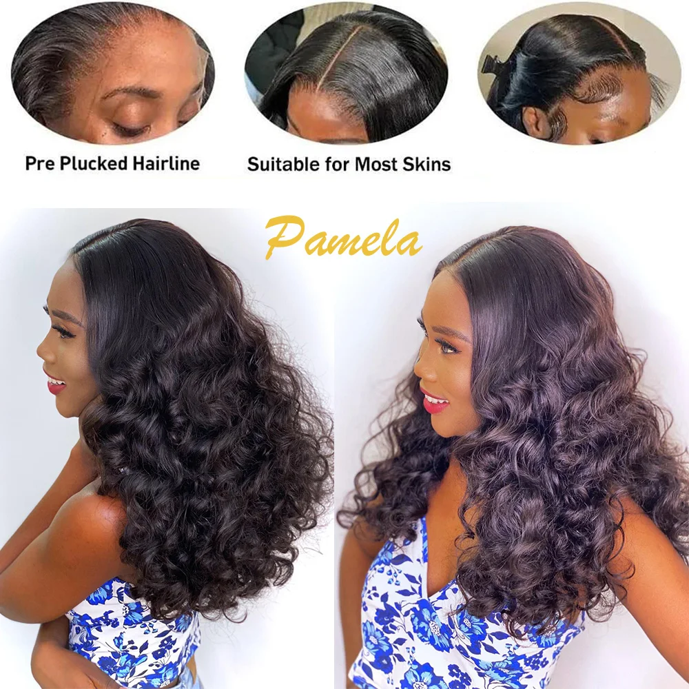 Double Drawn Loose Deep Wave Human Hair Wig 250 Density 13X6 HD Lace Frontal Glueless Wigs Human Hair Ready To Wear