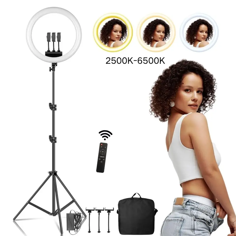 18 Inch Dimmable LED Ring Light with Tripod