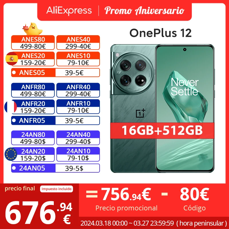 Smartfon OnePlus 12 16/512GB z EU za $666.23 / ~2651zł