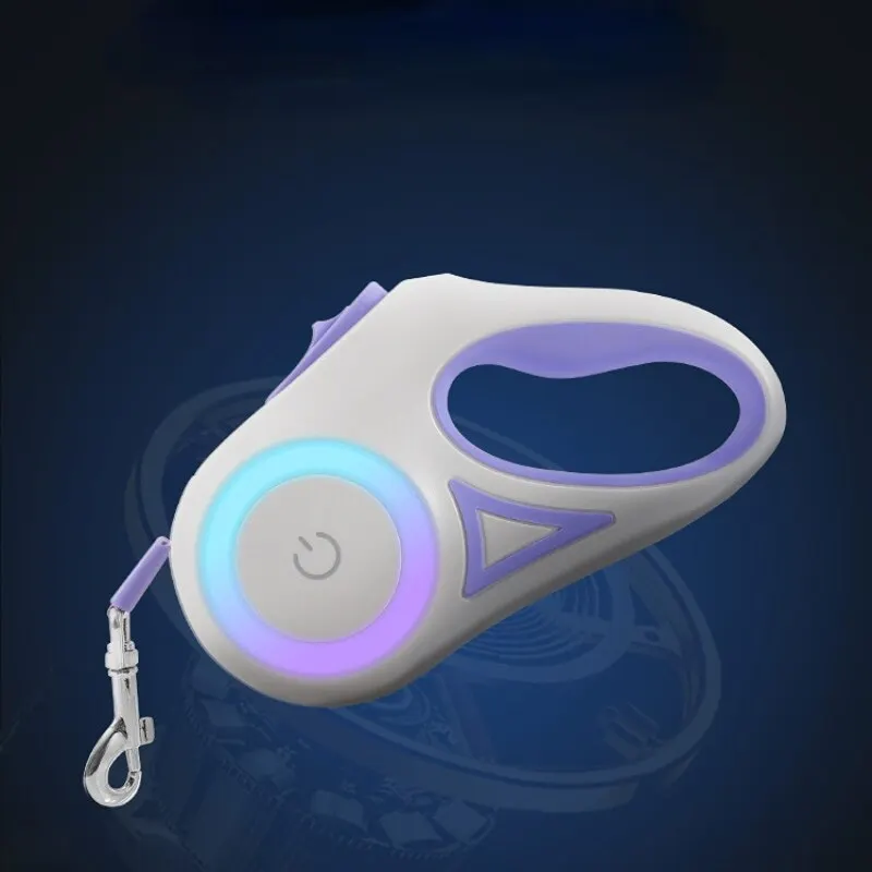 Automatic Retractable Dog Leash Dog Leash Pet Accessories 5M/3M LED Flashlight Pet Leash Retractable Lighted Night Outdoor Walking Non-Slip Handle Dog Supplies