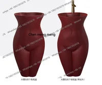 อ่างล้างหน้าทรงสูงแบบอิตาลีสีเบอร์กันดีระดับไฮเอนด์ ผสมผสานงานศิลปะและความคิดสร้างสรรค์เฉพาะตัว ตั้งแต่พื้นจรดเพดาน 3