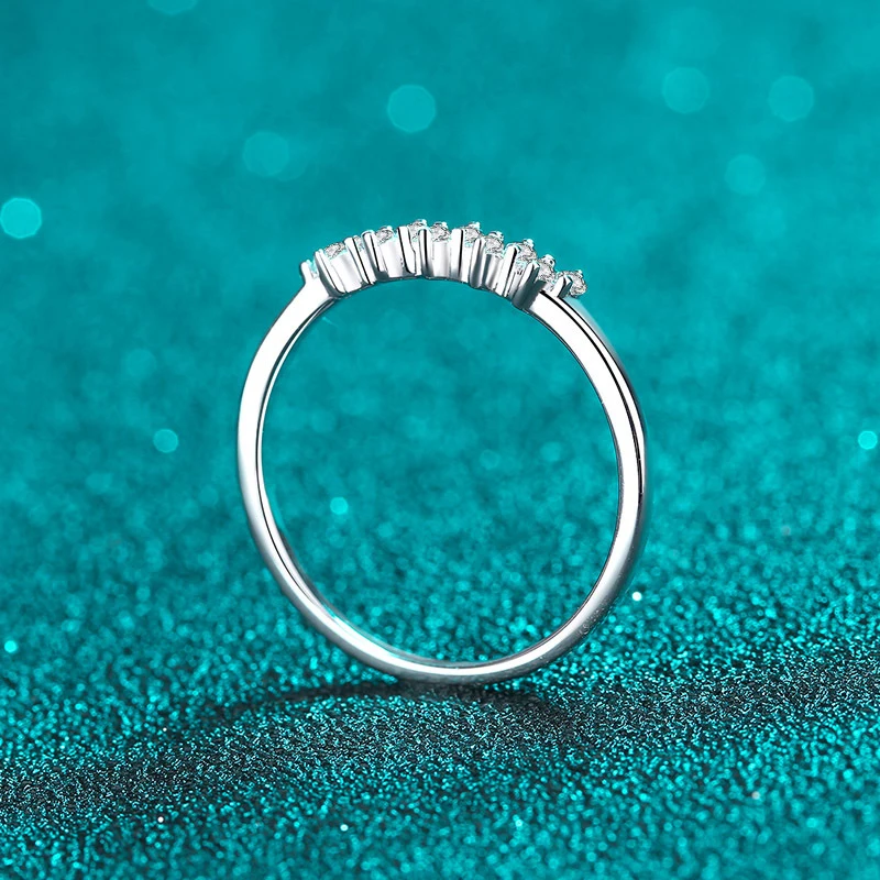 NeeTim Full 1.5mm D Moissanite Rings for Women 925 Sterling Silver Lab Diamond Wedding Ring Stackable Ring Band Gemstone GRA 3 NeeTim Full 1.5mm D Moissanite Rings for Women 925 Sterling Silver Lab Diamond Wedding Ring Stackable Ring Band Gemstone GRA - Image 3