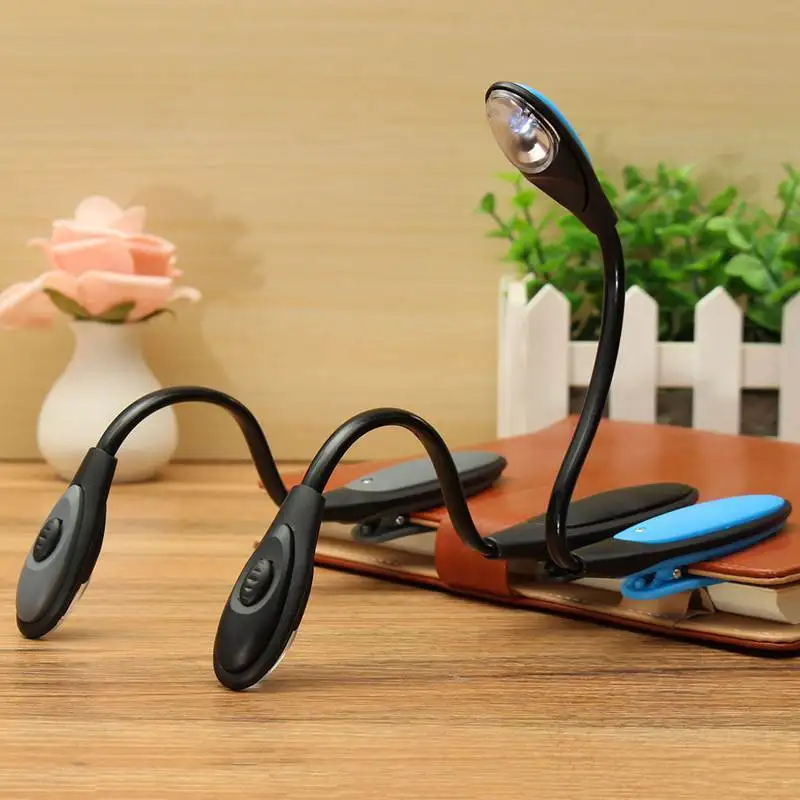 Book Light Mini Led Flexible Night Light Clip-On Desk Lamp Light Reading Lamp for Travel Bedroom Flexible LED Lights Lamp