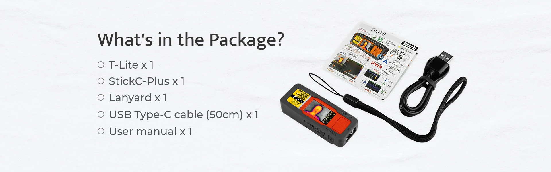 Official M5stick T-Lite Thermal Camera Dev Kit (MLX90640)