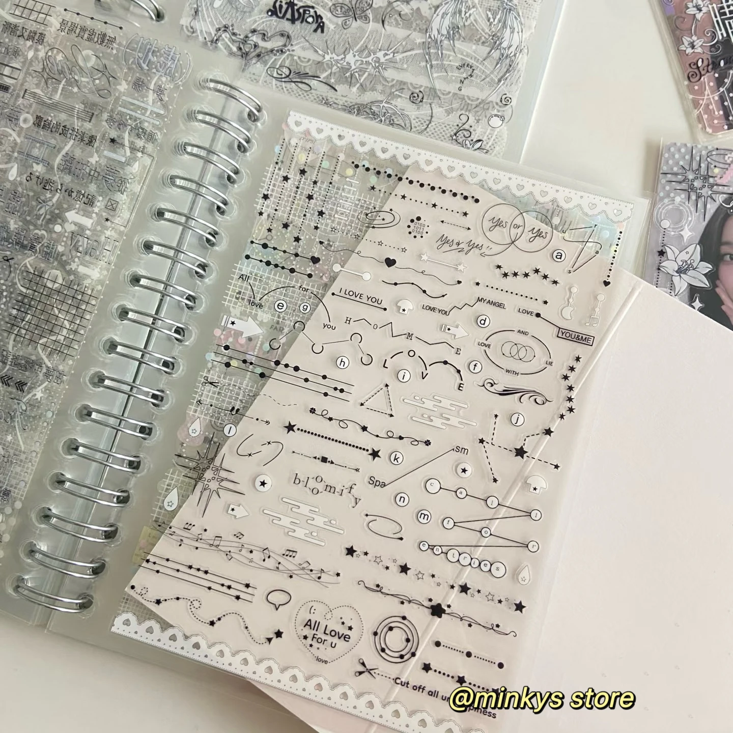 Premium PET Transparent Sticker Collection for Scrapbooking and Journaling