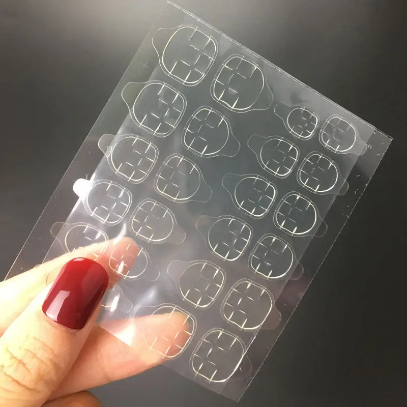 240Pcs/10Sheet False Nail Tips Jelly Glue Clear Double Sided Adhesive Tape Glue Sticker DIY Tips Fake Nail Acrylic Manicure Tool 3