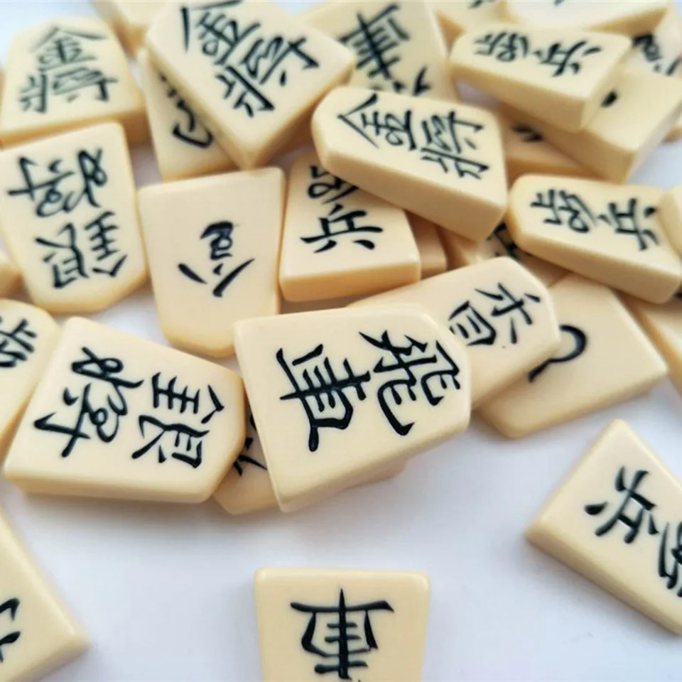 Japan Shogi BSTFAMLY Organic materials Top grade chesspiece 40Pcs/Set International Folding Sho-gi Chess Game Portable Gift LD04