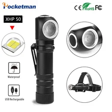 

Powerful XHP50 Headlamp USB Rechargeable Flashlight Torch Light Lanterna Can As Headlight with Built-in Battery With Headband