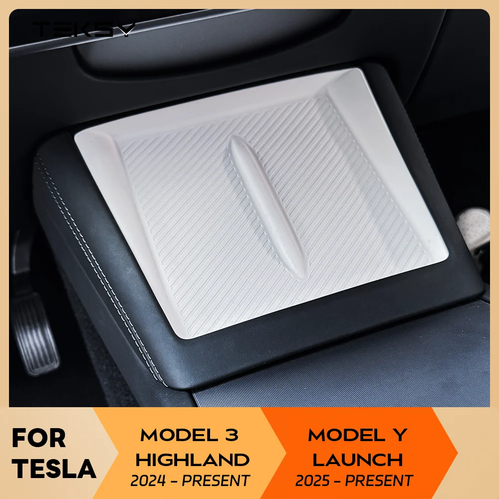 Tesla Model 3/Y Mittelkonsole Matte - Silikon Ladepad Mit Kabellosem Laden