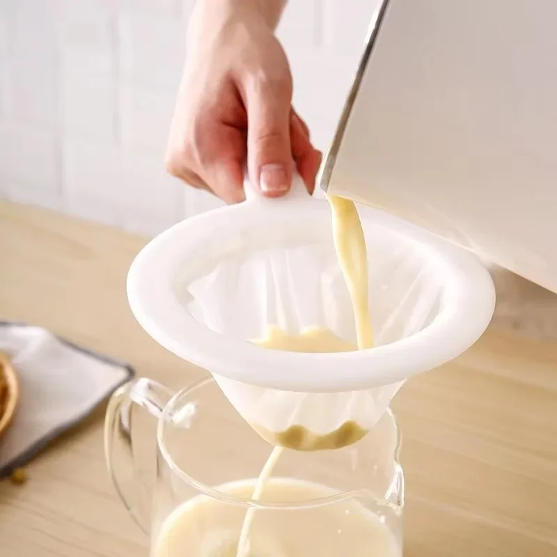 1pc 80/100/200/400Mesh Handheld Home Soymilk Milk Coffee Strainer Juice Extraction Reusable Strainer