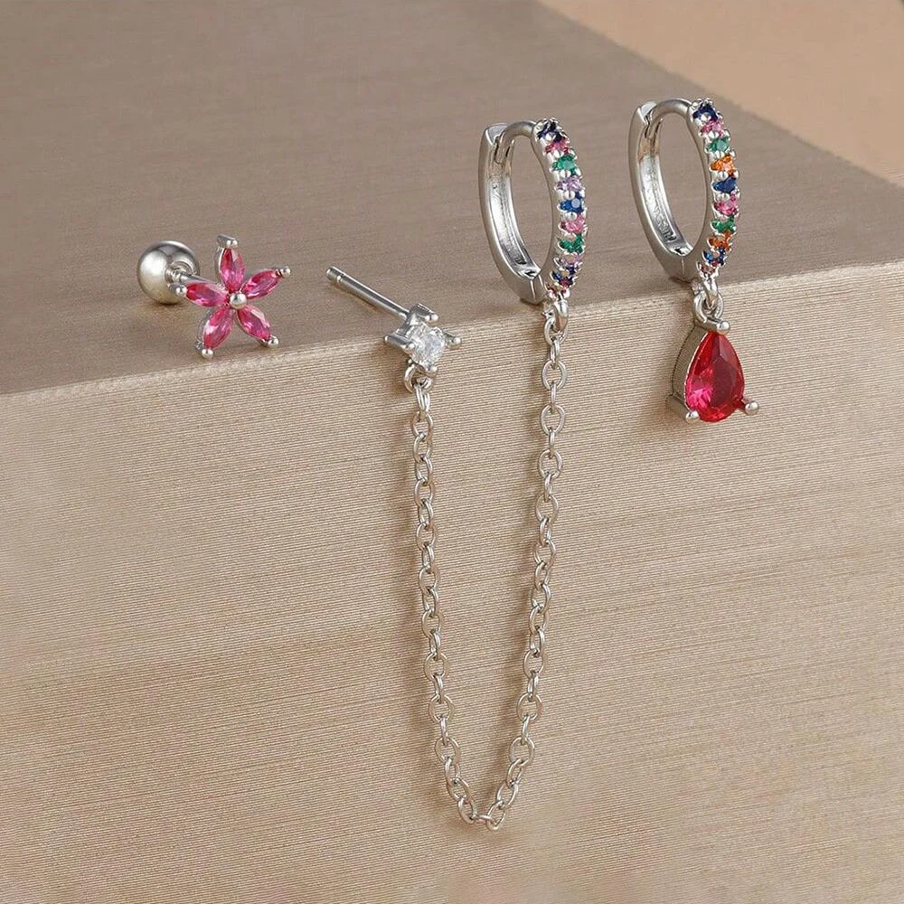 Silver-colorful-3PCS