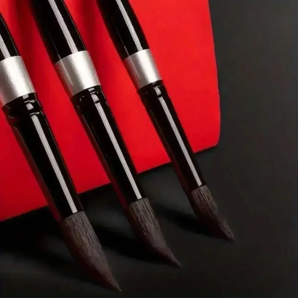 7개/세트 다람쥐털 수채화 브러쉬 라운드/뾰족한 끝 초보자 아티스트 키트 구아슈 페인팅 펜 페인트 브러쉬 세트