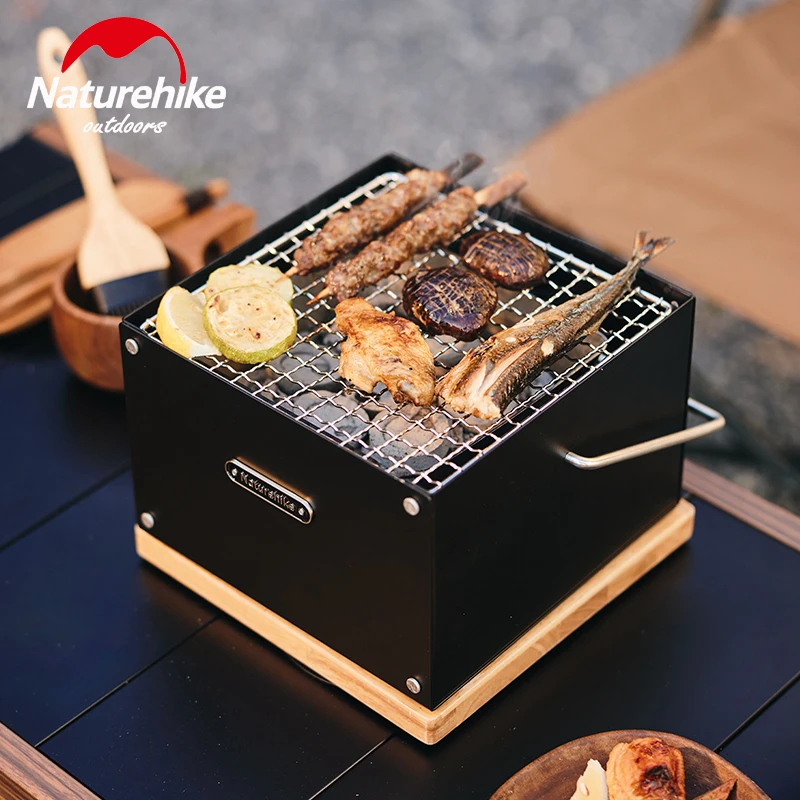 

Naturehike Tabletop Grill Portable Barbecue Grill For Outdoor Camping Travel Picnic Charcoal BBQ Stove Travel Cook Box Grill