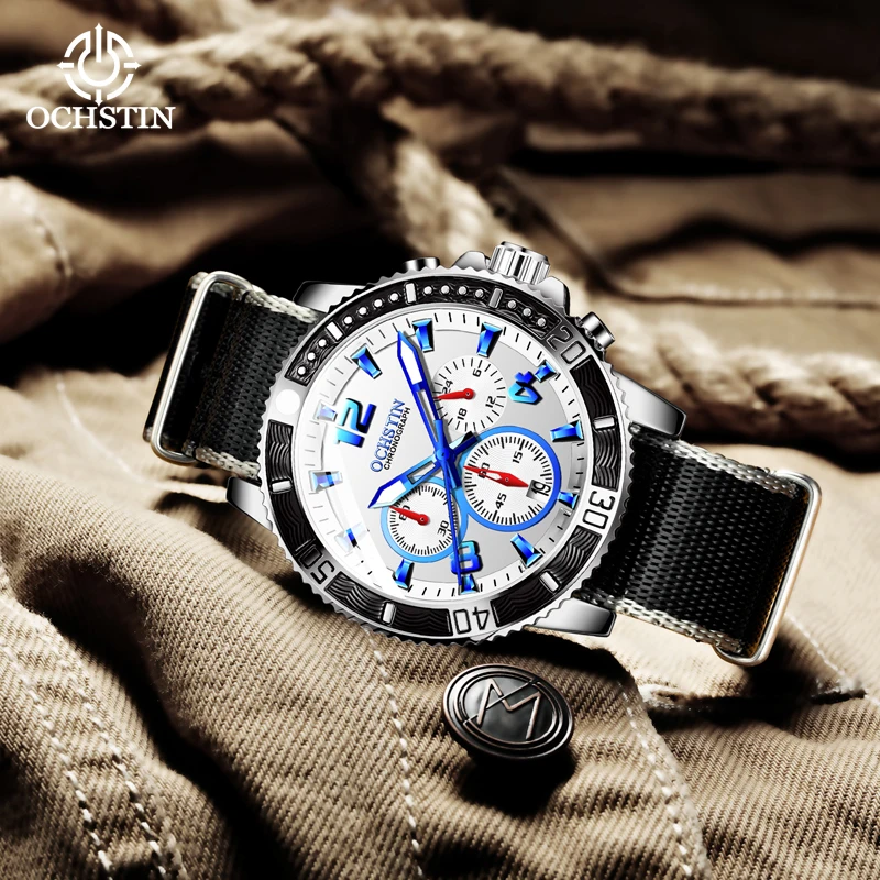 Ochstin 2024 New Creative Nylon Series Personalized Trend Original Multi functional Quartz Movement Men's Watch Quartz Watch