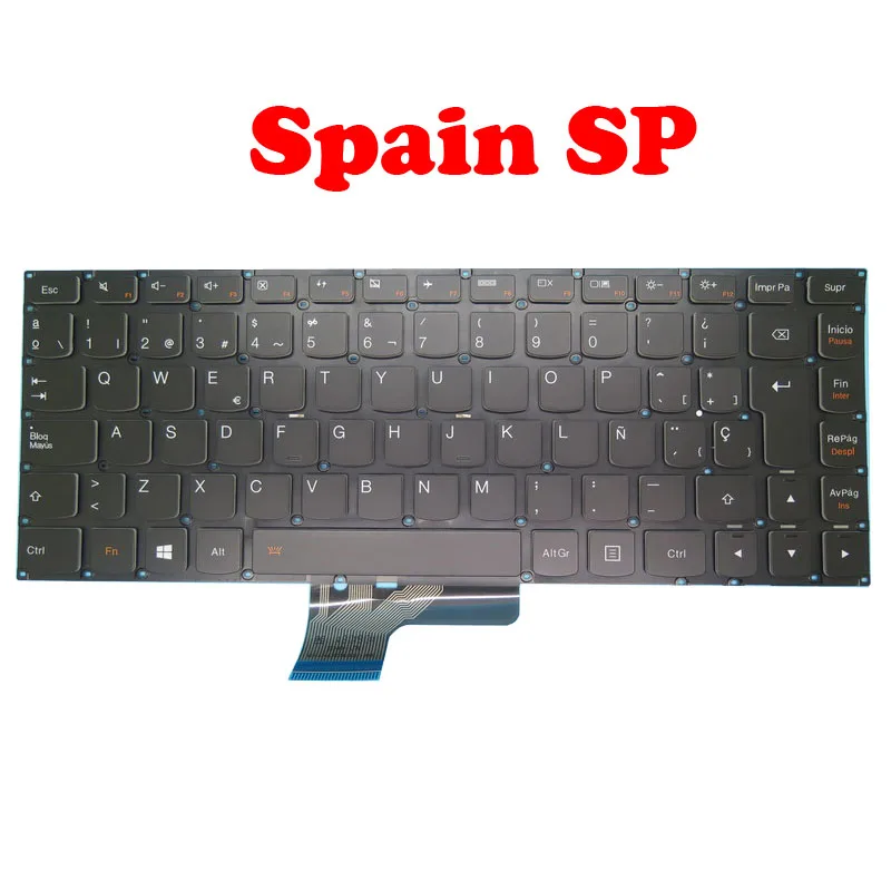 

Laptop Keyboard For Lenovo U330P U330 Touch U430P U430 Touch Spain SP 25211734 25211612 25211673 With Backlit Black New