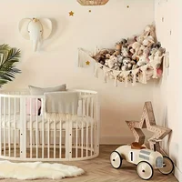 Jumbo Plush Hammock - Cute Stuffed Animal Storage Net, Nursery & Bedroom Wall Decor. 5