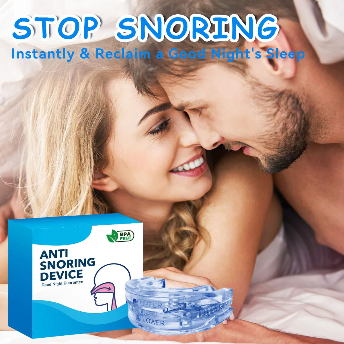 Anti Snoring Mouth Guard Adjustable Stop Apnea Teeth Bruxism Device