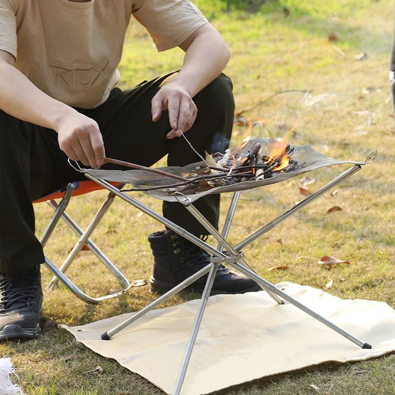 

Barbecue BBQ Camping Fireproof Cloth Flame Retardant Insulation Mat Blanket Glass Coated Heat Insulation Pad Outdoors Picnic