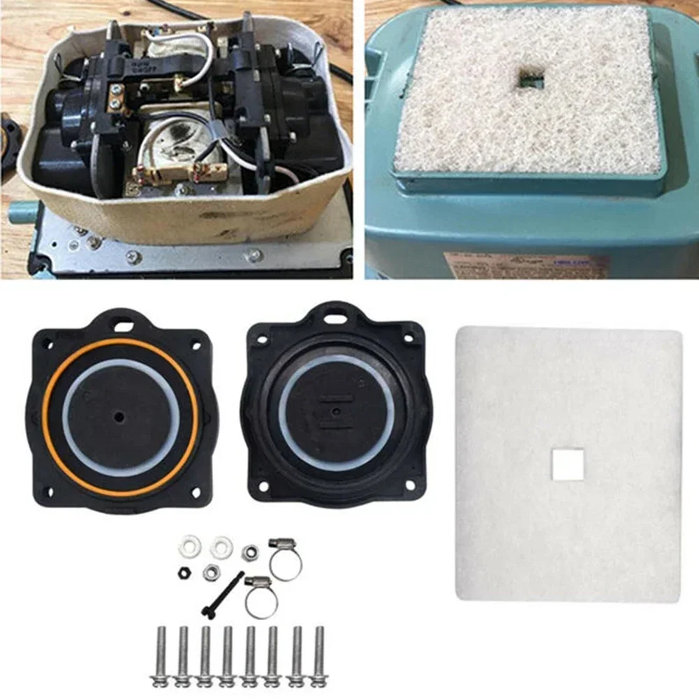Air Pump Diaphragm Rebuild Repair Kit Air Valves/Filter Element For Hiblow For HP-80 HP-60 Linear Septic Pump