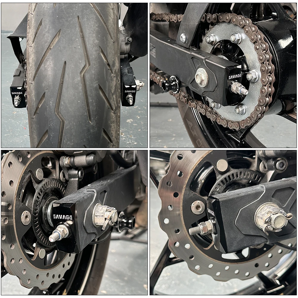 Motorcycle Chain Adjuster Swingarm End Cap For Kawasaki Z250 Z300