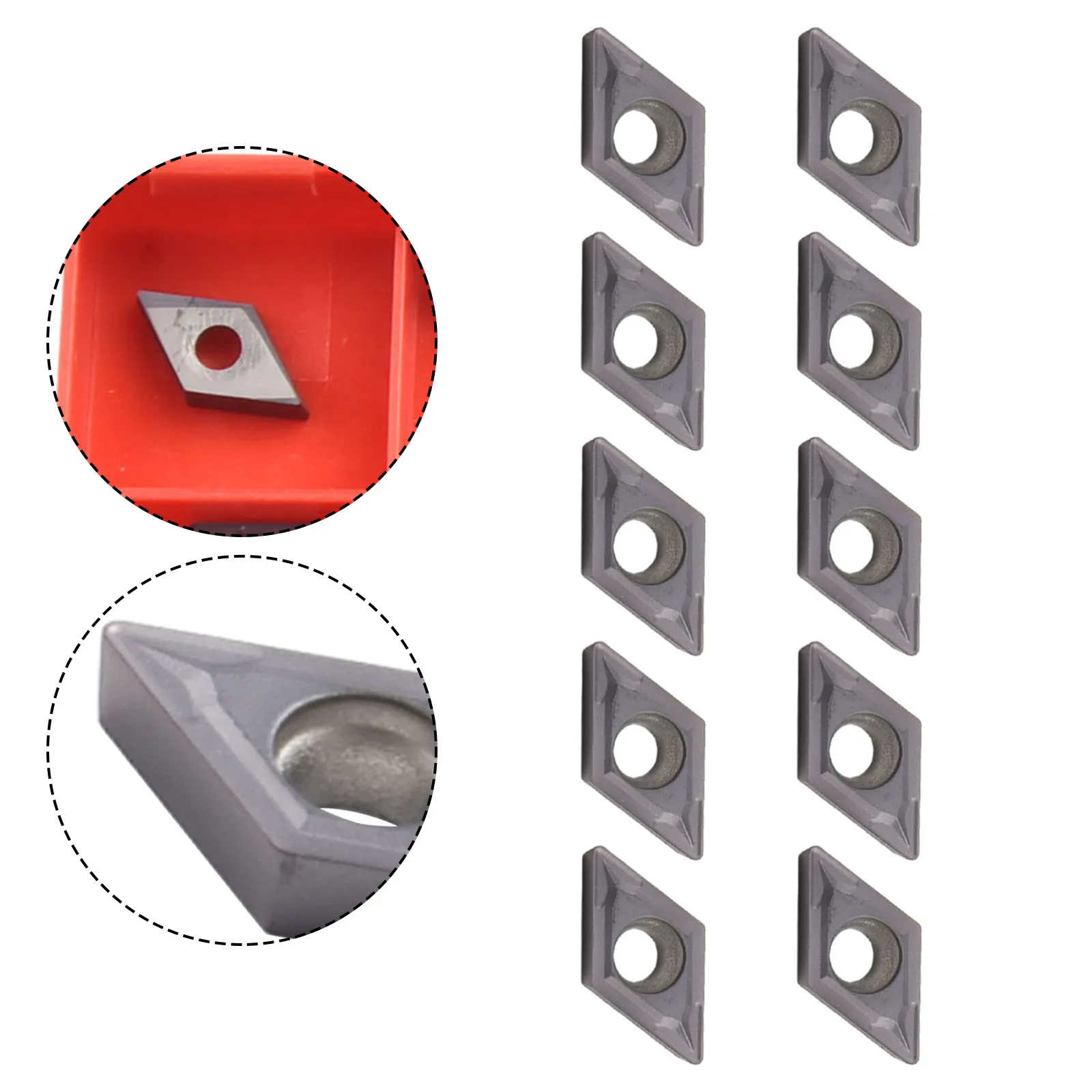 

Reliable For Lathe Tooling Solution 10PC DCMT21 51 DCMT070204 VP15TF Carbide Inserts For For Lathe Turning Tool Holder