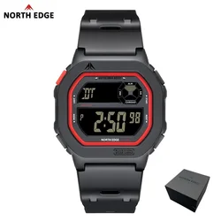 NORTH EDGE X1 Men's Digital Smart Watch - Waterproof, Luminous with Stopwatch and Alarm Features (X1 - BlackRed)