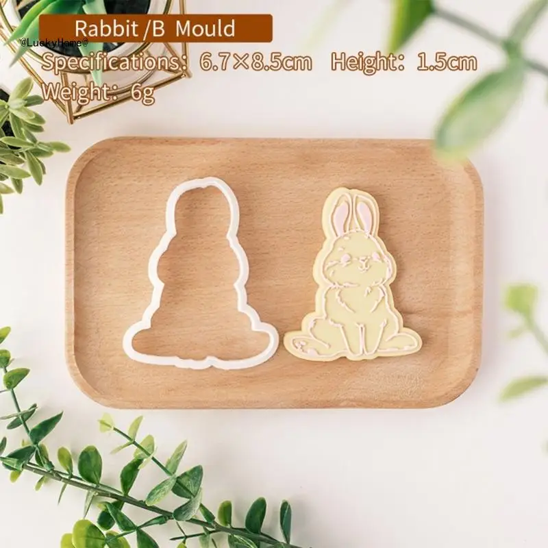 Plastic Biscuit Mold Easter Series Biscuit Stamps Kitchen DIY Baking Accessories 11UA
