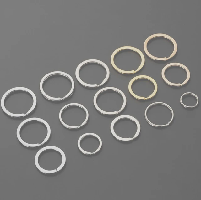 10pcs/Lot Stainless Steel Make Keychain Key Ring Flat Key Holder Split  Rings Keyfob Accessories for DIY Jewelry Making Wholesale - AliExpress