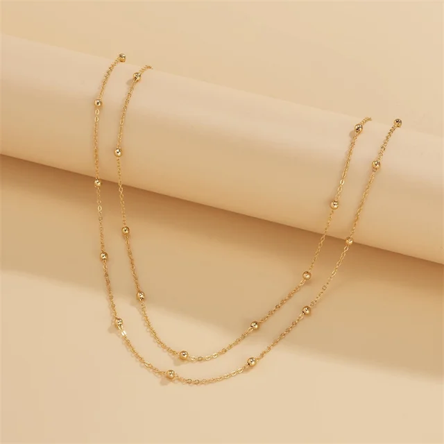 Collier bohème en forme de Y en métal doré pour femme, double laryère, long tour de cou JOStacking, bijoux fantaisie, cadeau