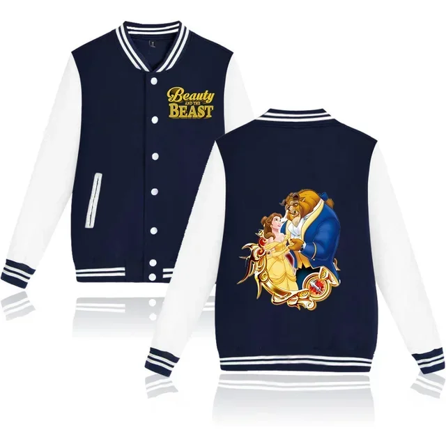 Beauty and the Beast Baseball Jacket Men Women Hip Hop Harajuku Jackets Streetwear Kids Boys Girls Loose College Coats