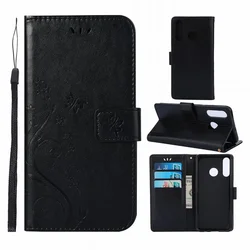 Chic and Stylish Flip Wallet Phone Case - Elegant Design and Premium Protection for P30 (Black)