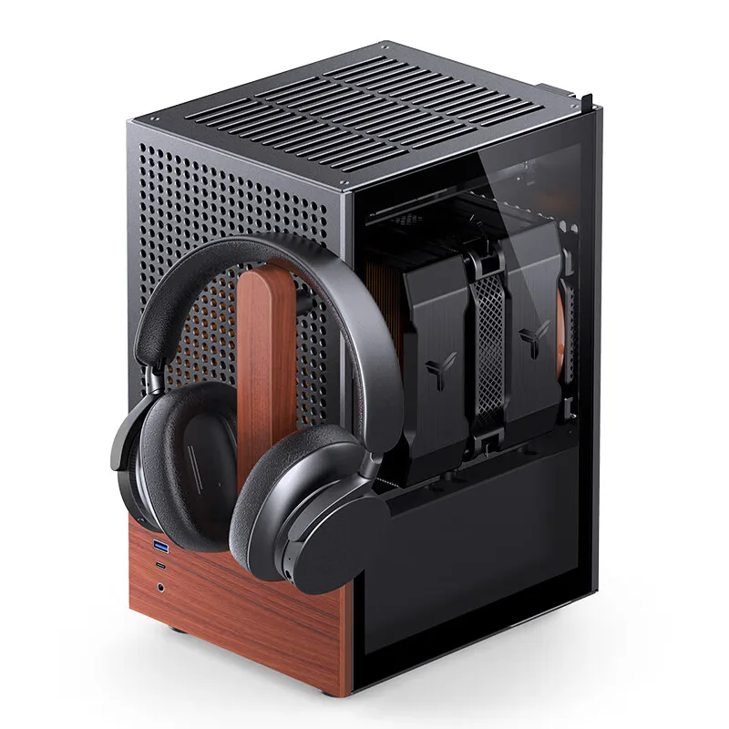 JONSBO T6 ITX Chassis Computer Case 3mm Aluminum Alloy 8mm North America Walnut Wood MINI PC pc case pc chassis mini itx desktop case