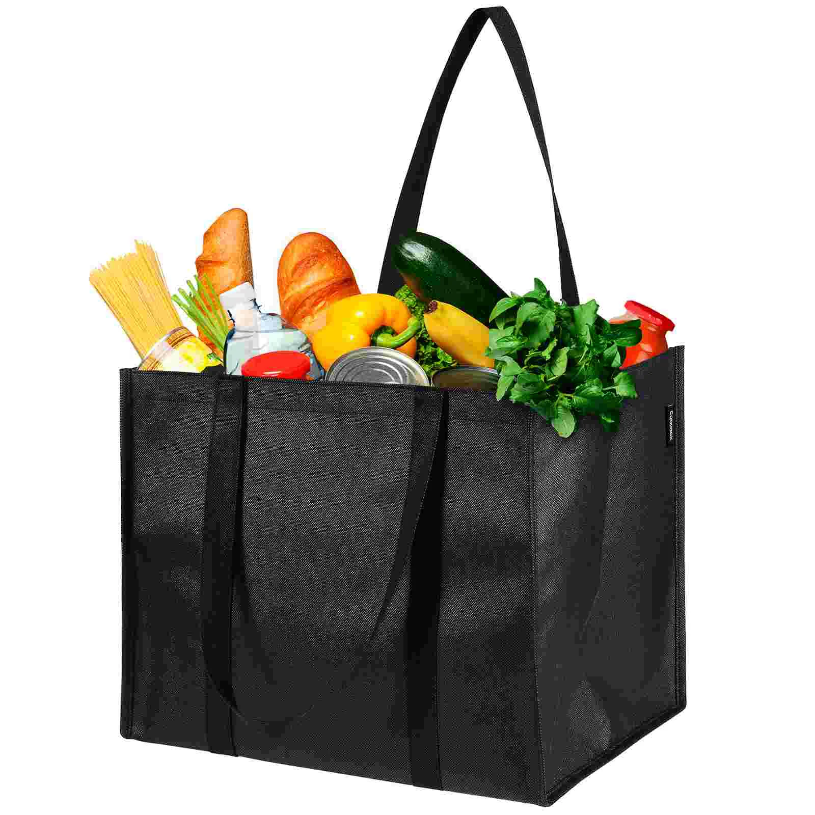 

Large Reusable Grocery Bag Foldable Shopping Tote Heavy Duty Storage Bags With Reinforced Handles