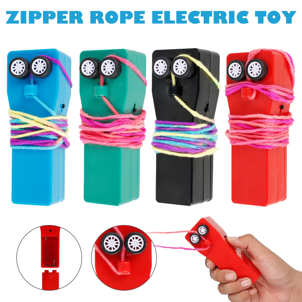 Funny Rope Launcher Thruster Interesting Fun Electric Rope Gun Toy for Children Adults