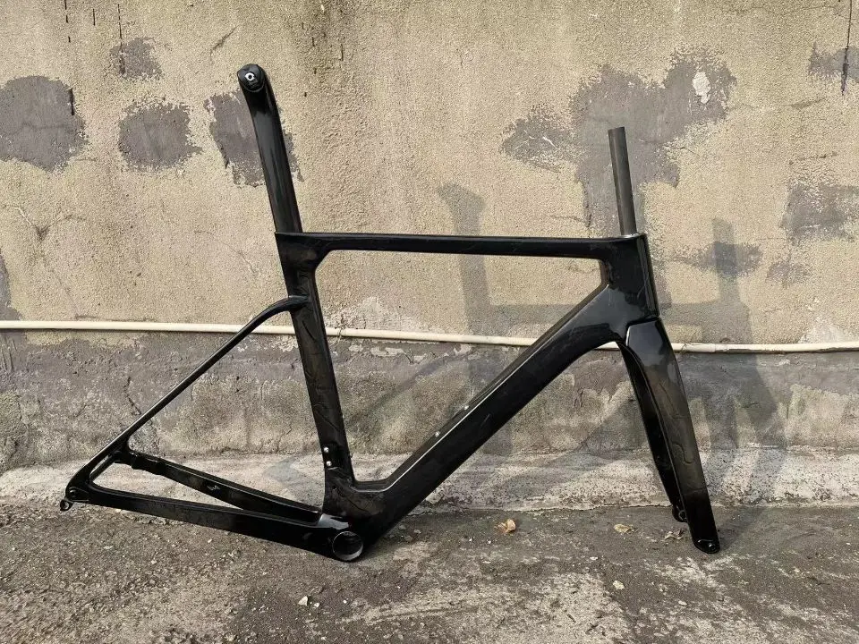 New Model FASTERWAY OSTRO T47A BB Laser Color Naked Carbon Painting Carbon Road Bike Frameset+Fork+Seatpost+Clamp+Headset