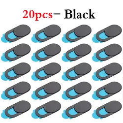 Sliding Webcam Privacy Cover - Universal Camera Slider for Laptops, Phones, Tablets, and More (20 PCS Black)