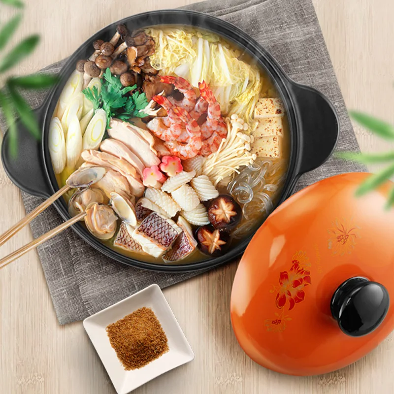 

Ceramic Pot High Temperature Resistant Earthenware Soup Pot Soup Casserole Ceramic Open Flame Household Gas Clay Pot